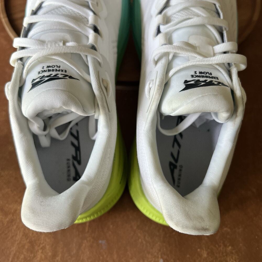 Altra Experience Flow 2 Mens 7.5 Women's 9 White Green Running Shoes Sneakers - Picture 12 of 16